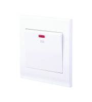 Retrotouch Simplicity 20A DP Switch with Neon (White)